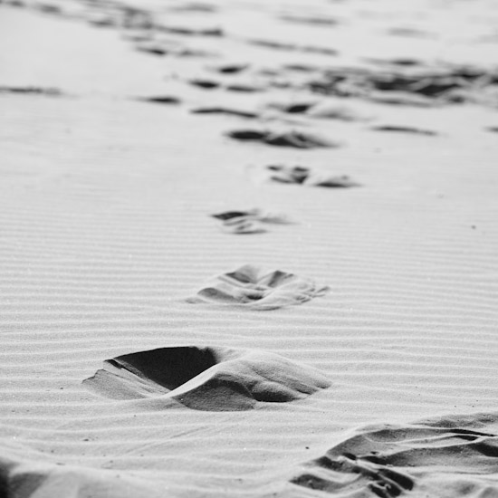 sandy footprints